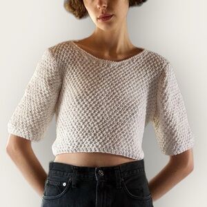 EUC | The Knotty Ones | Lake Galvė Crop Top | White | Medium